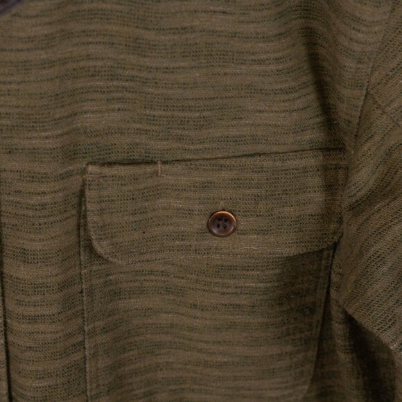 Vissla E-Cozy Polar Flannel Button Down Shirt in Green - Men's MD - Picture 5 of 9